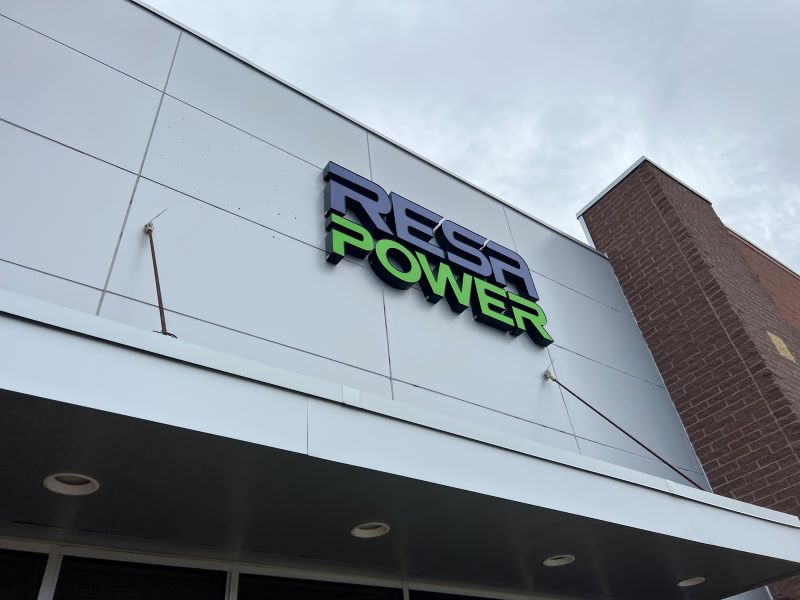 Resa Power Backlit Sign